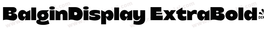 BalginDisplay ExtraBold字体字体转换